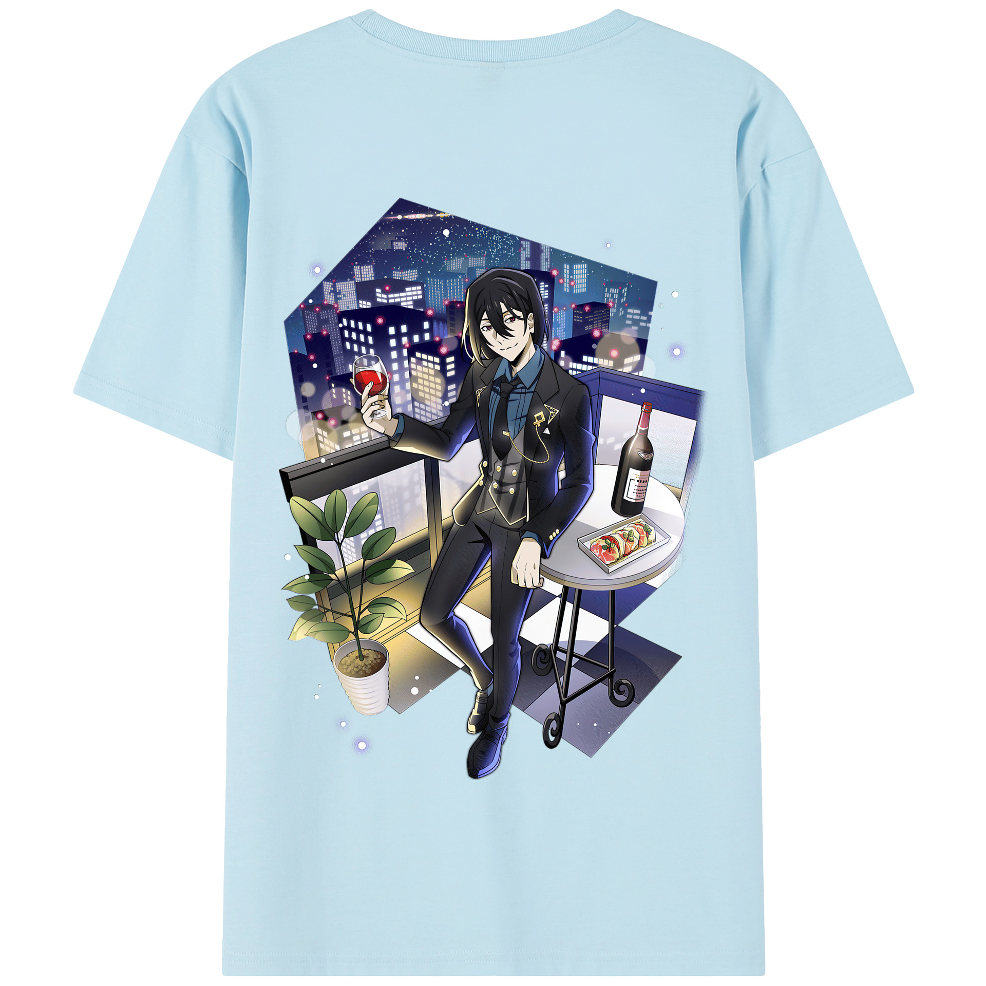 （画像用） 文豪ストレイドッグス Bungo Stray Dogs 綿100％半袖Tシャツ（背面プリント）